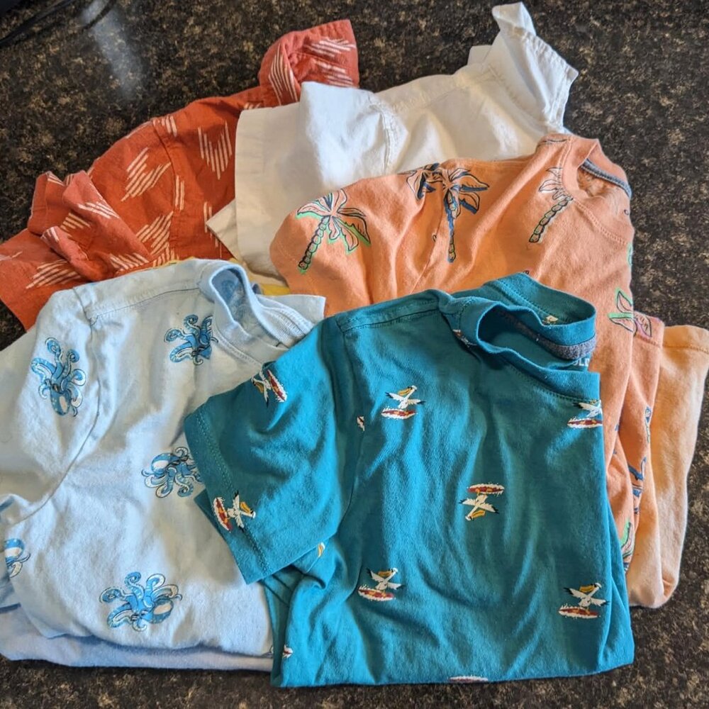 Old Navy Boy's Lot 8 Spring Summer Shirts - size M (8) T-Shirts Button Up- VGUC